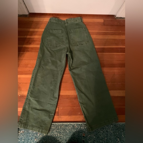 olive green utility pants size 00 - Picture 2 of 5